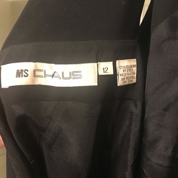 Ms Claus Vintage Black Sheath Dress with Gold Buttons V-Back Fully Lined  Size12 - Picture 10 of 11